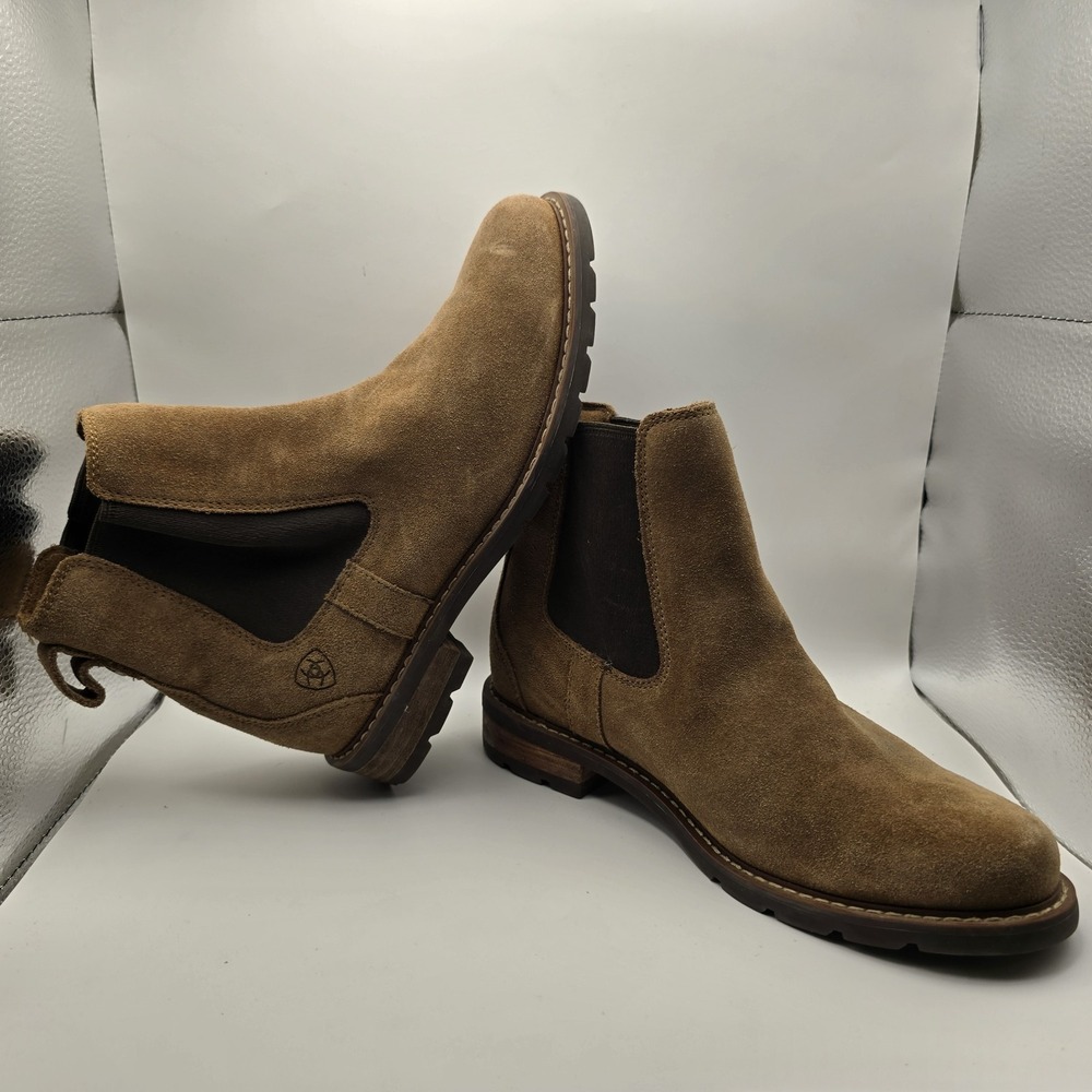 Ariat Wexford Chestnut Suede Chelsea Boots Women's US 7B Sample NWOB